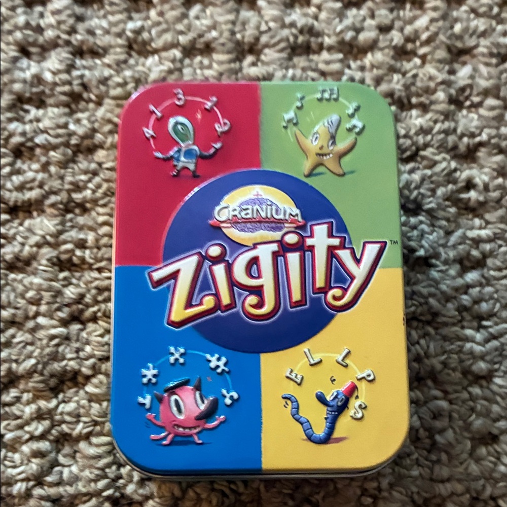 Cranium Zigity Kids Game in collectible metal tin.